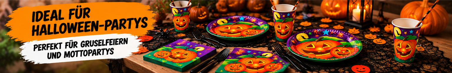 Halloween Tischset aus Pappe f&uuml;r Halloweenpartys und Mottopartys